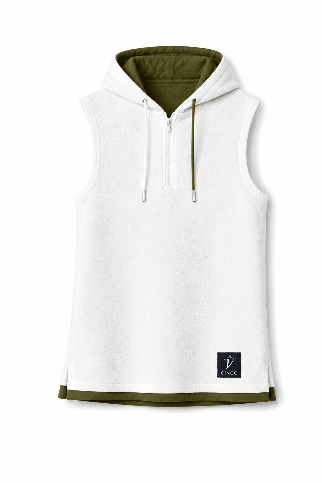 CINCO Riviera Hoodie ابيض - زيتي