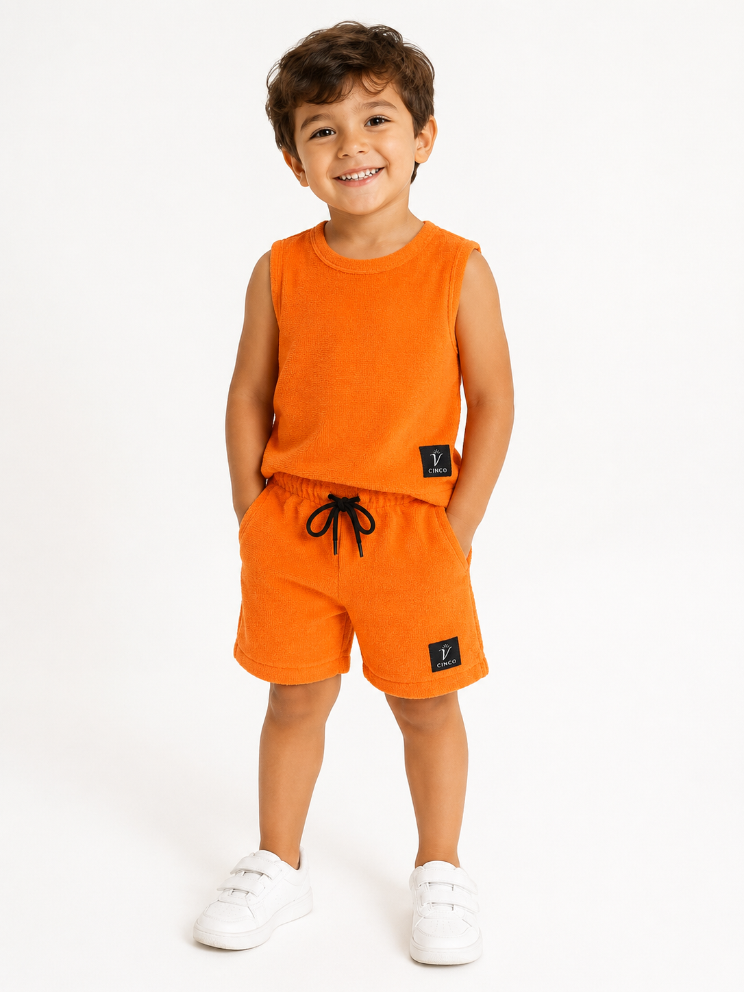 CINCO TANGERINE TERRY SET (KIDS)