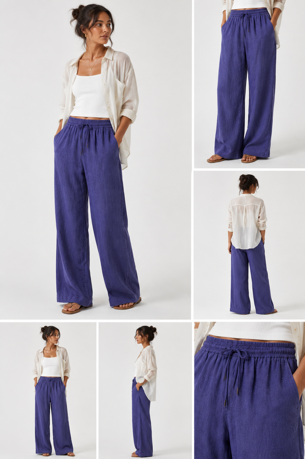 CINCO MIDNIGHT LINEN PANTS •unisex•