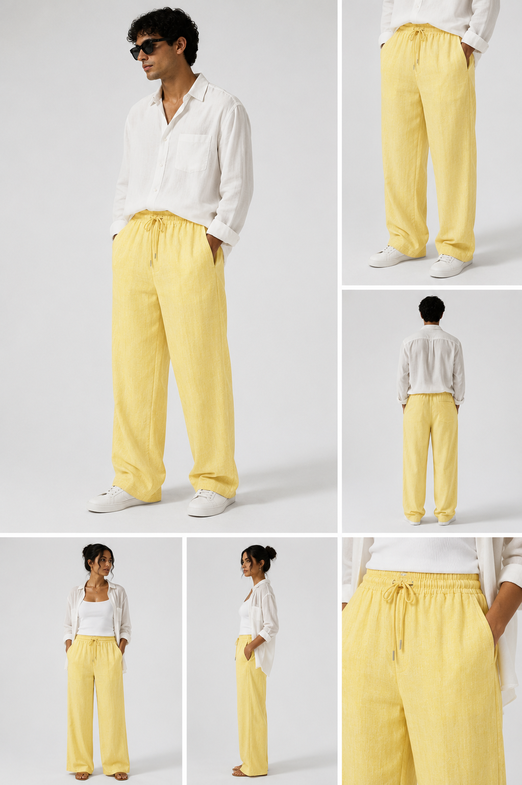 CINCO LEMON LINEN PANTS •unisex•