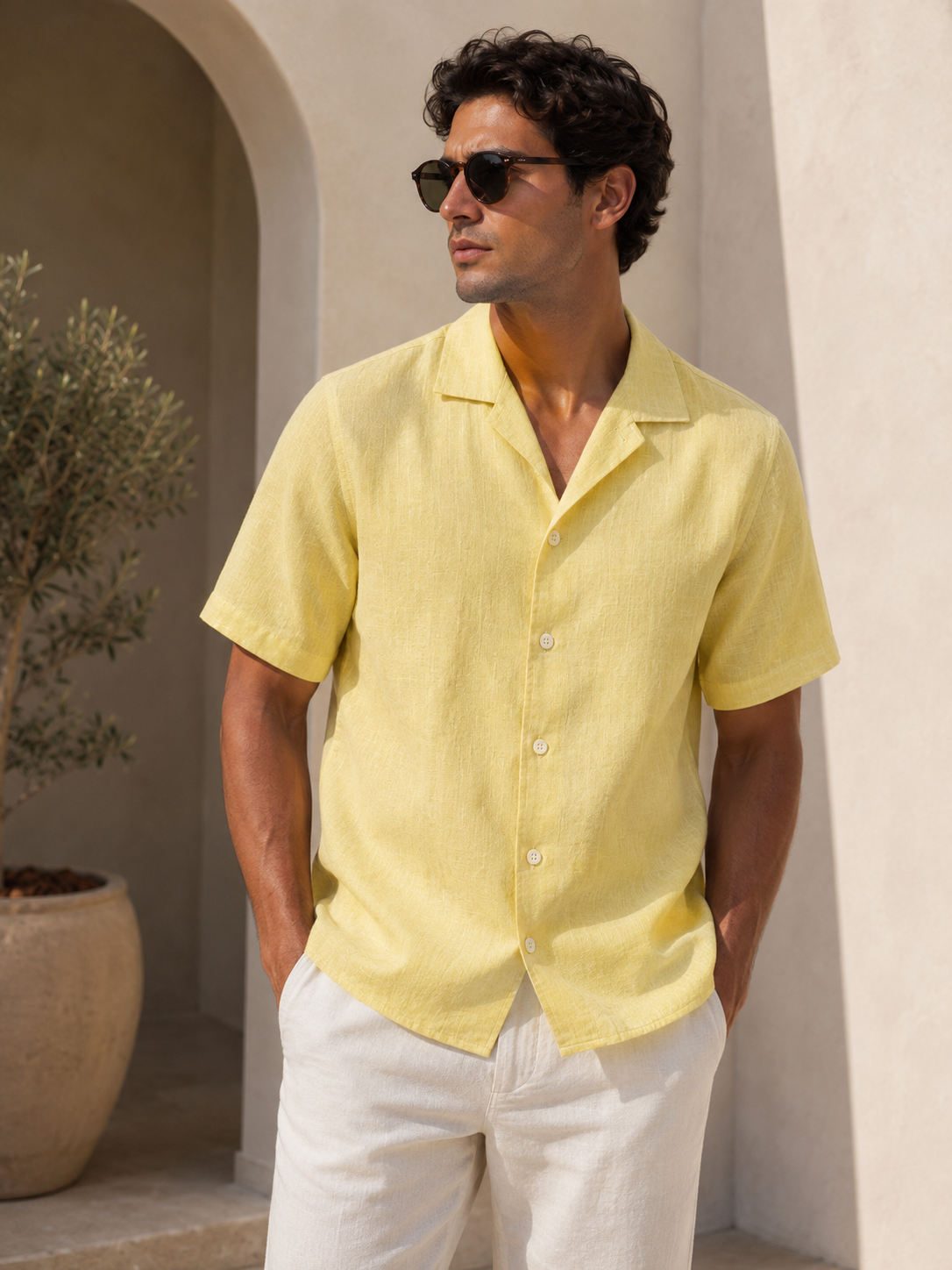 CINCO LEMON LINEN SHIRT