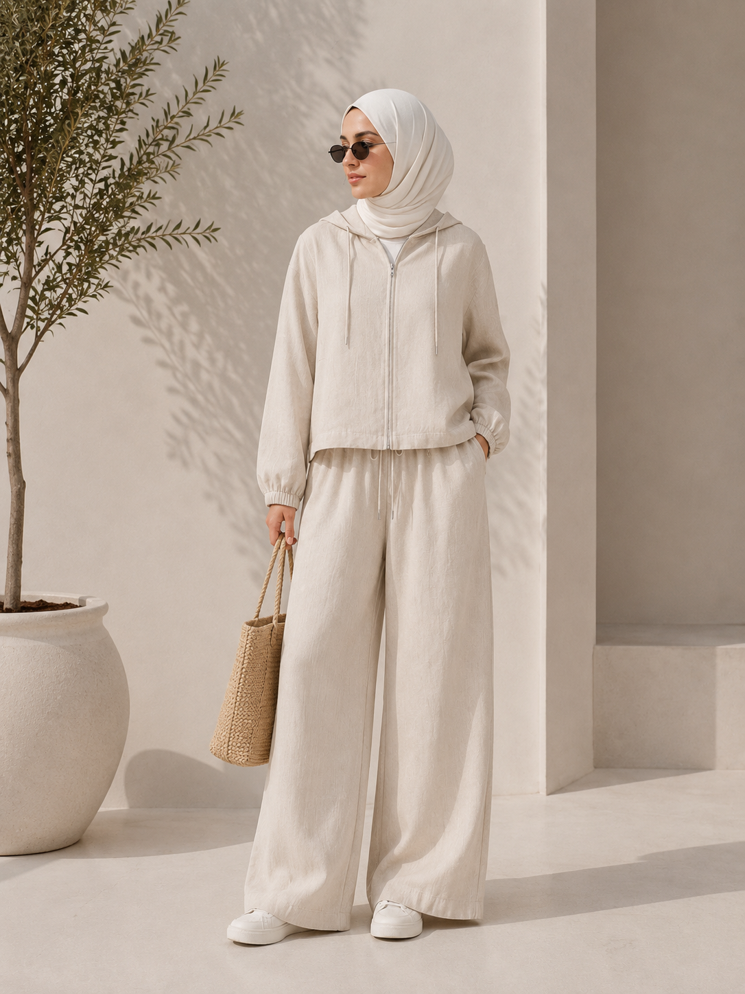 CINCO SAND LINEN PANTS SET “W”