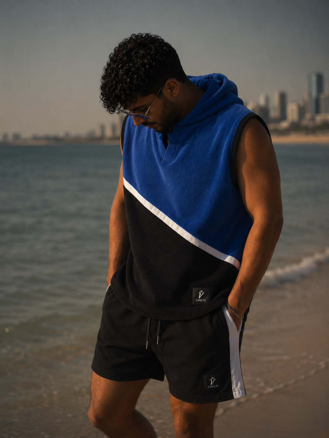 Spark Terry Hoodie – Blue - black