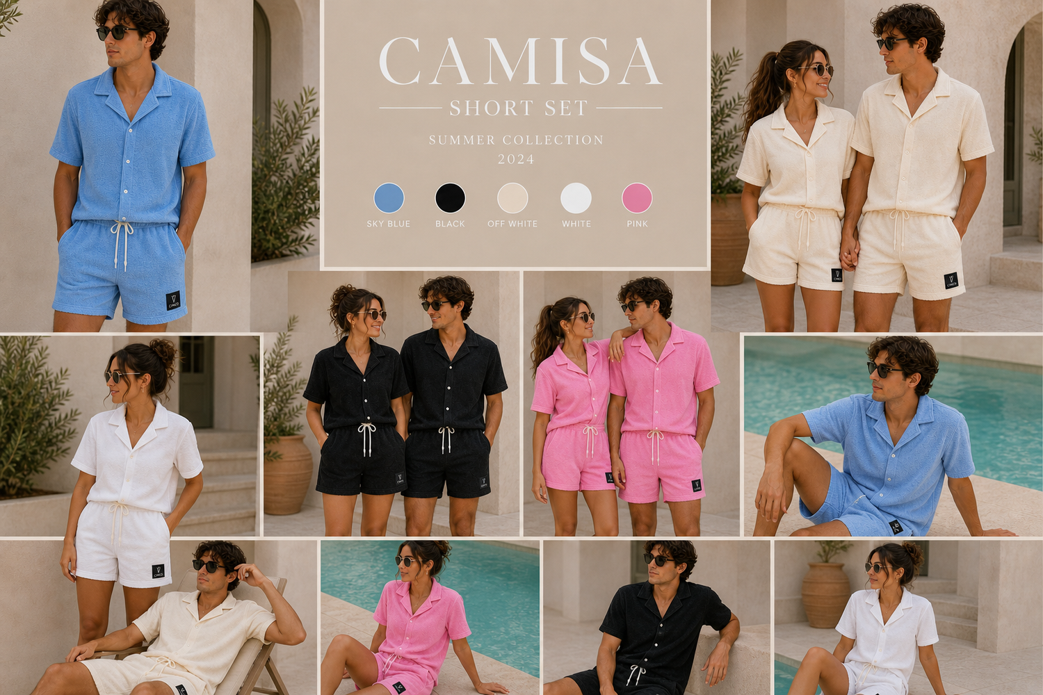 CINCO CAMISA&SHORT SET - طقم قميص و شورت