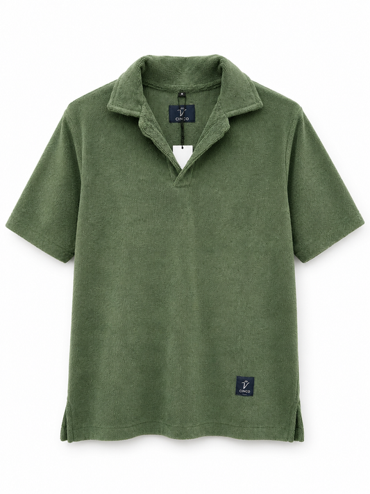 CINCO Terry Polo SHIRT– Sage Olive