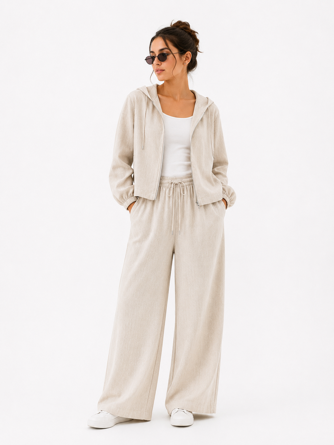 CINCO SAND LINEN PANTS SET “W”