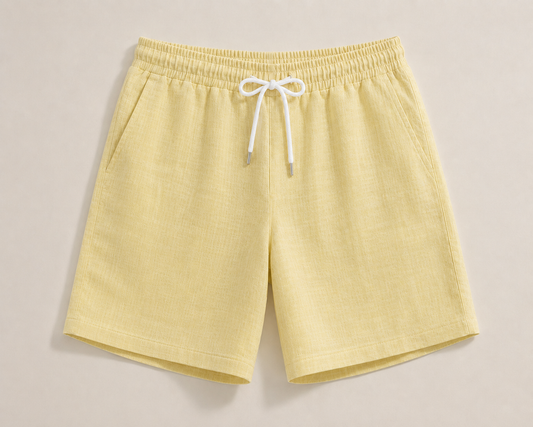 CINCO LEMON LINEN SHORTS