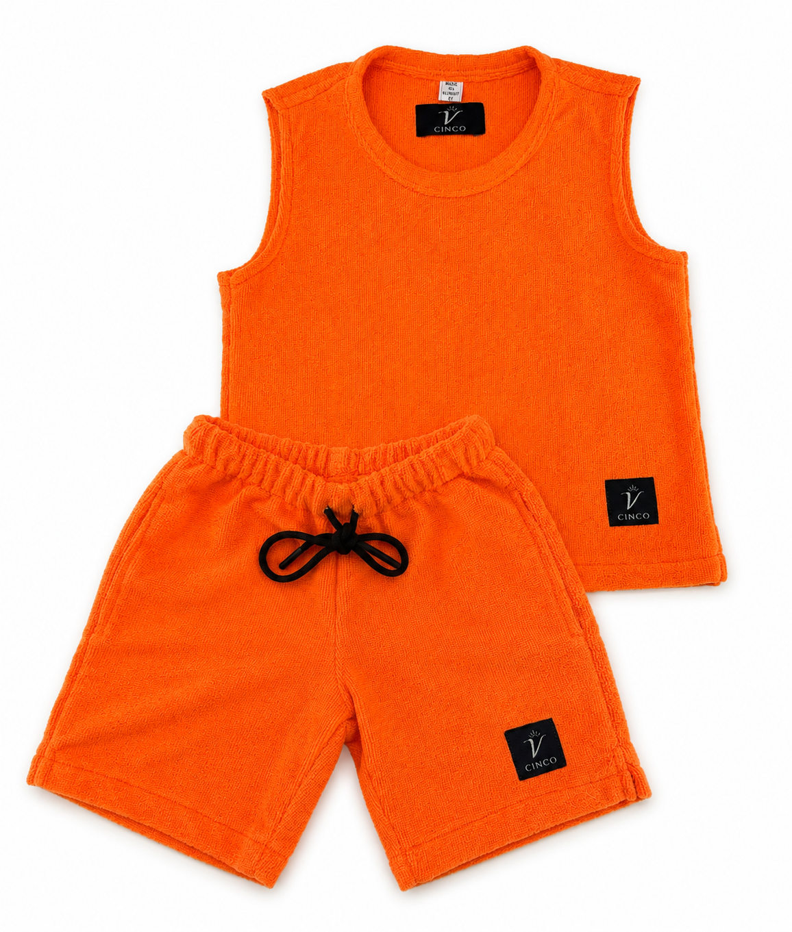 CINCO TANGERINE TERRY SET (KIDS)