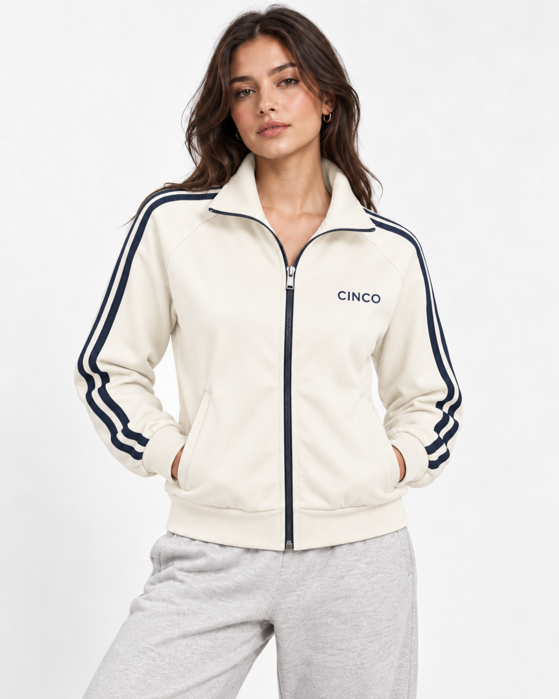 CINCO MOVE Track Jacket – Off White