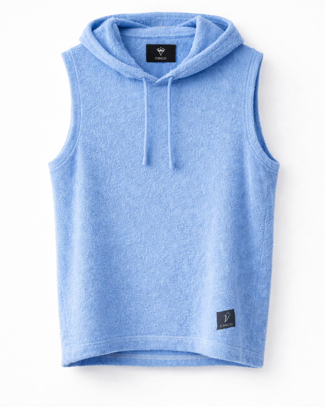 Terry Sleeveless Hoodie – سماوي