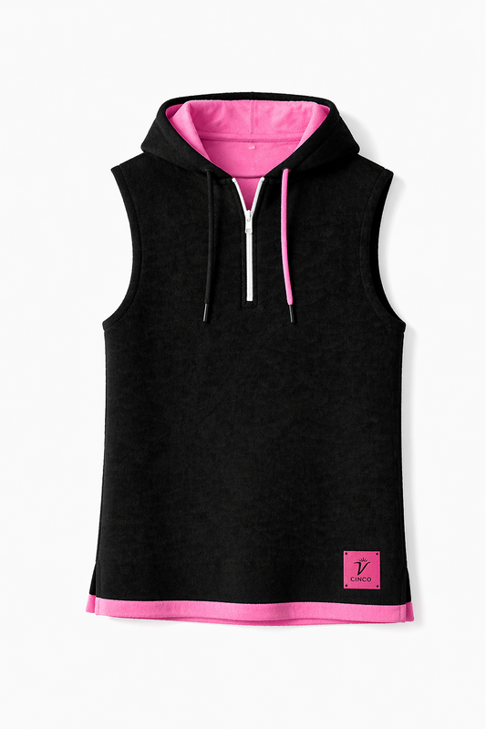 CINCO Riviera Hoodie اسود-وردي