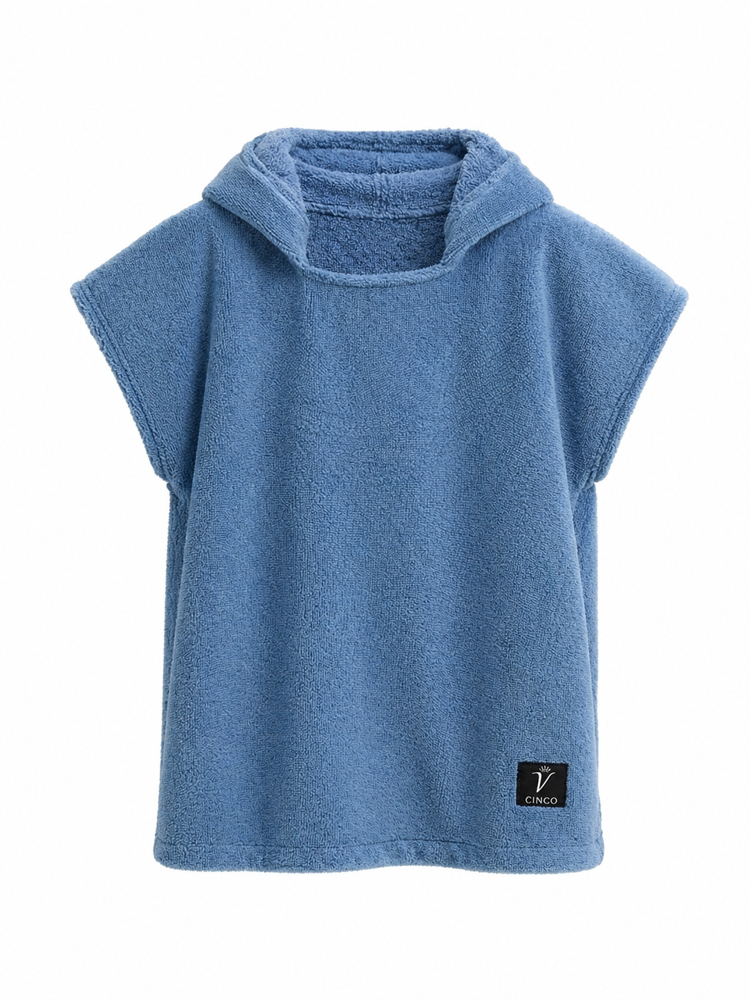 CINCO Kids Terry Hooded Poncho - سماوي