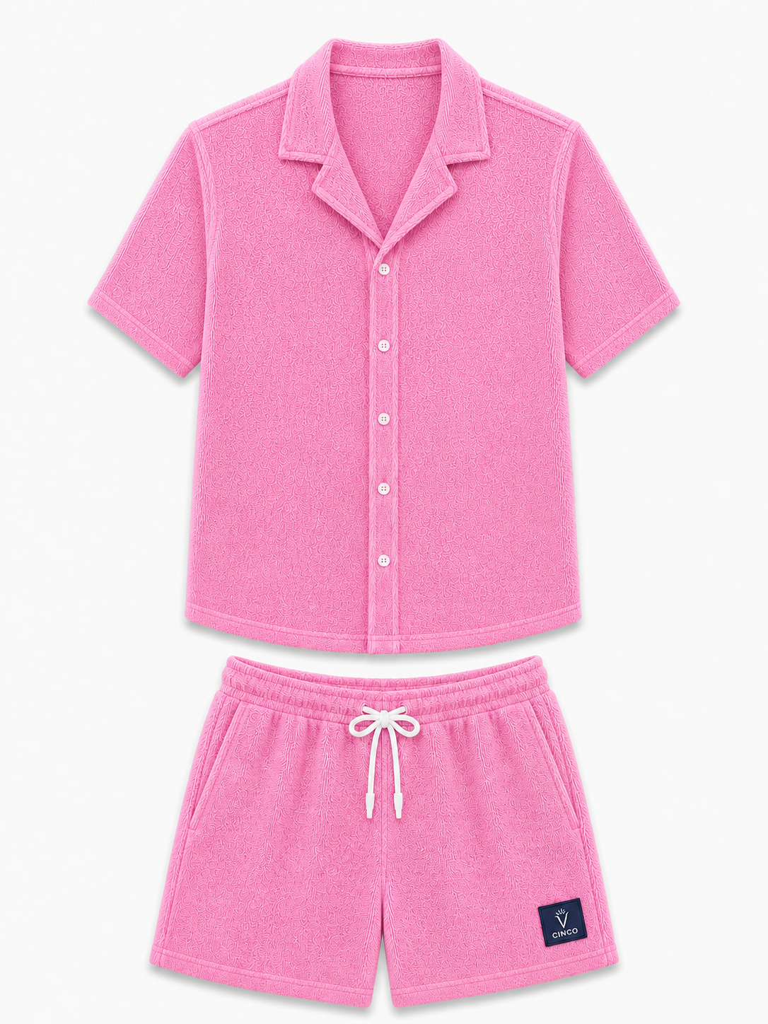 CAMISA SHORT SET - وردي