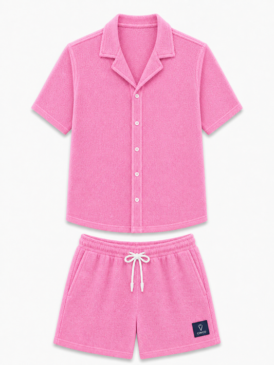CAMISA SHORT SET - وردي