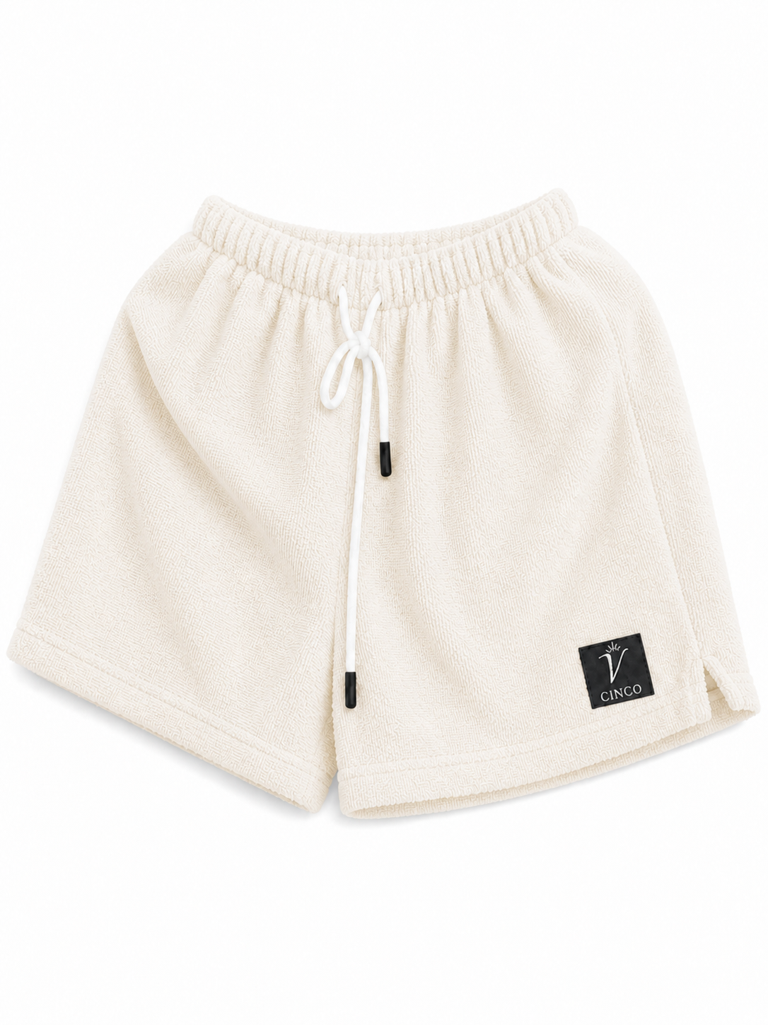 CINCO Signature Terry Shorts – اوف وايت