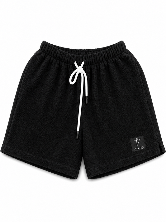CINCO Signature Terry Shorts – اسود