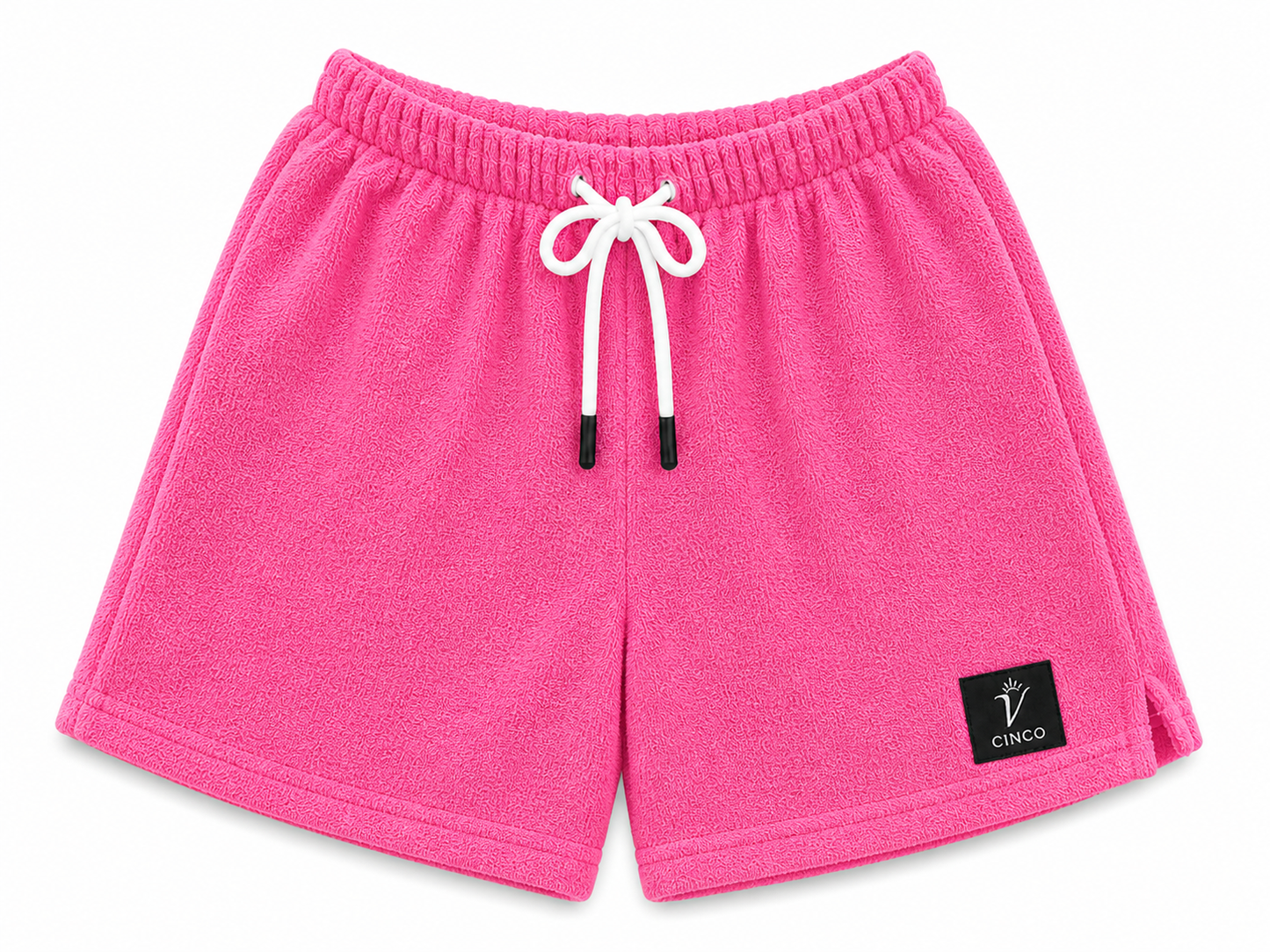 CINCO Signature Terry Shorts – فوشي