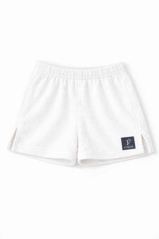 CINCO TERRY SHORTS – أبيض