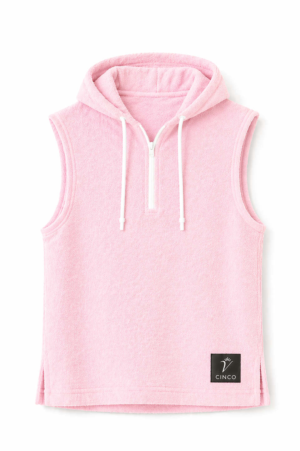 CINCO Terry Sleeveless Hoodie وردي