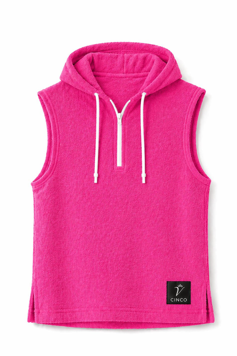 CINCO Terry Sleeveless Hoodie فوشي