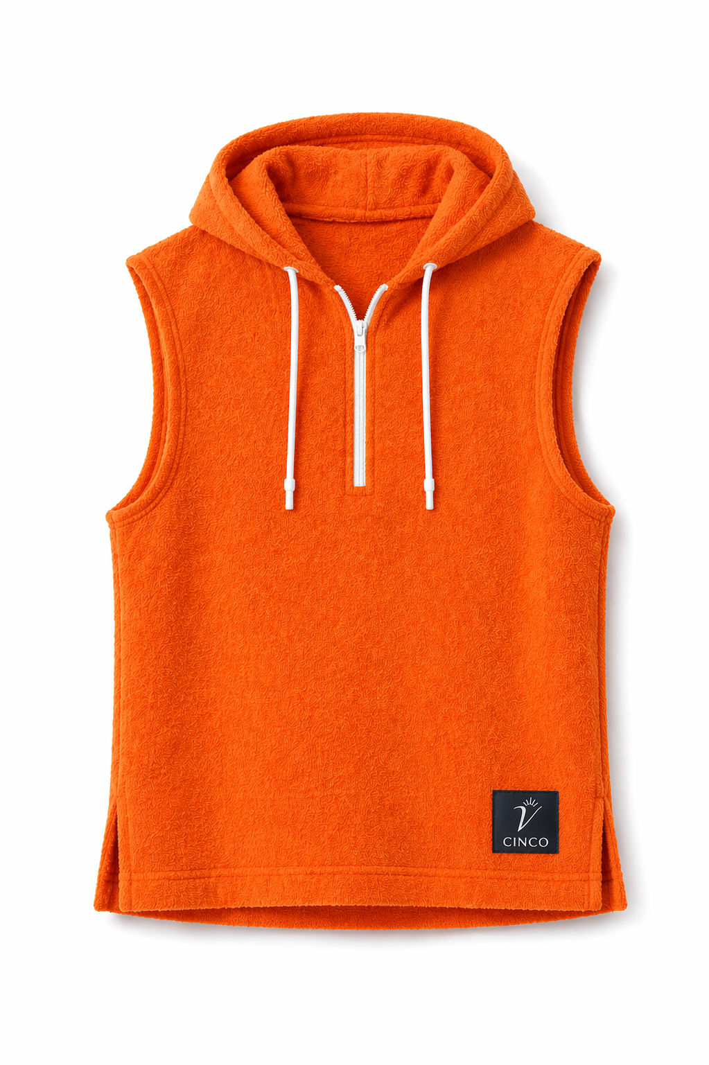 CINCO Terry Sleeveless Hoodie – برتقالي