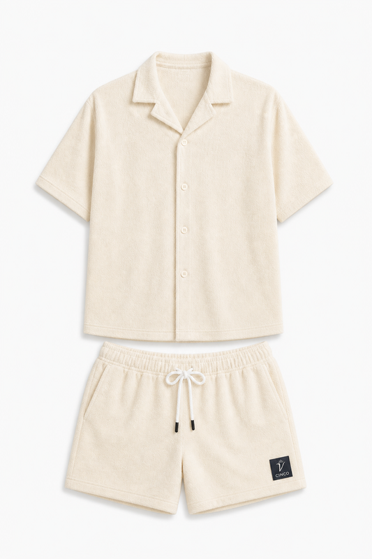CAMISA SHORT SET - اوف وايت