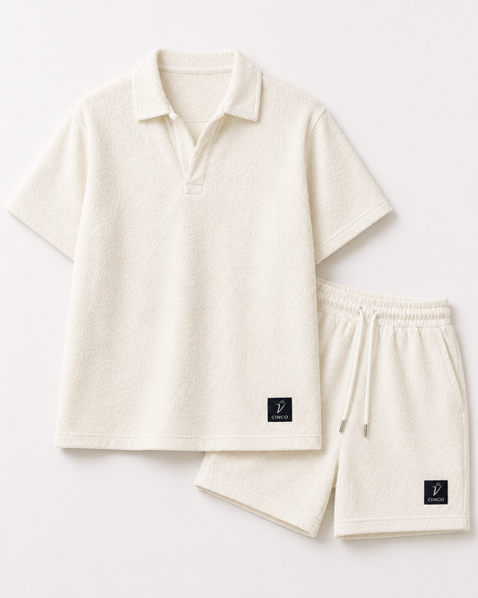 CINCO Terry Polo Set - اوف وايت