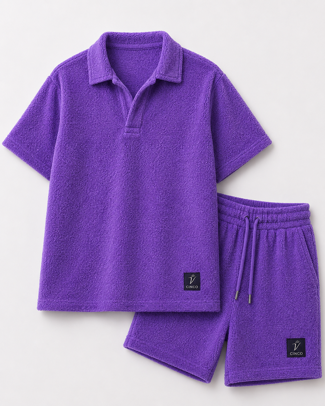 CINCO Terry Polo Set - بنفسجي