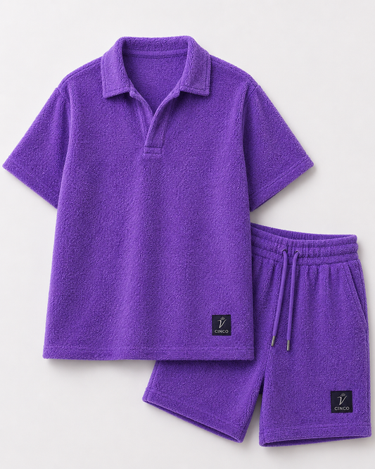 CINCO Terry Polo Set - بنفسجي
