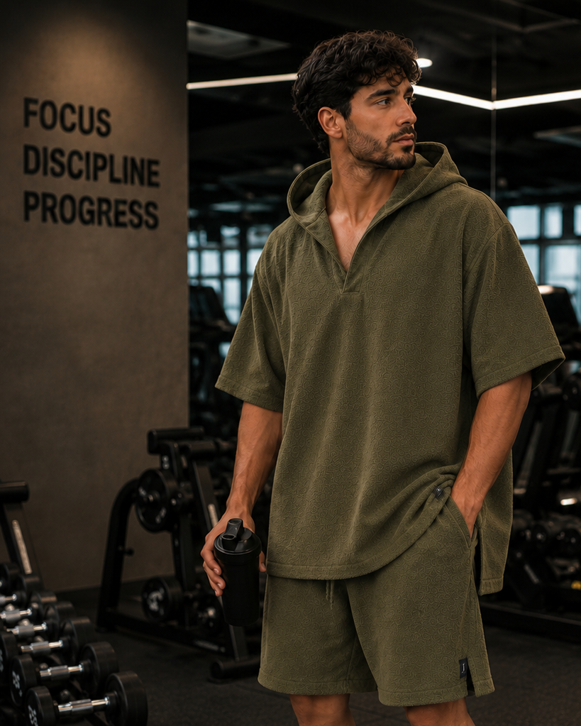 CINCO OVERSIZE HOODIE - زيتي