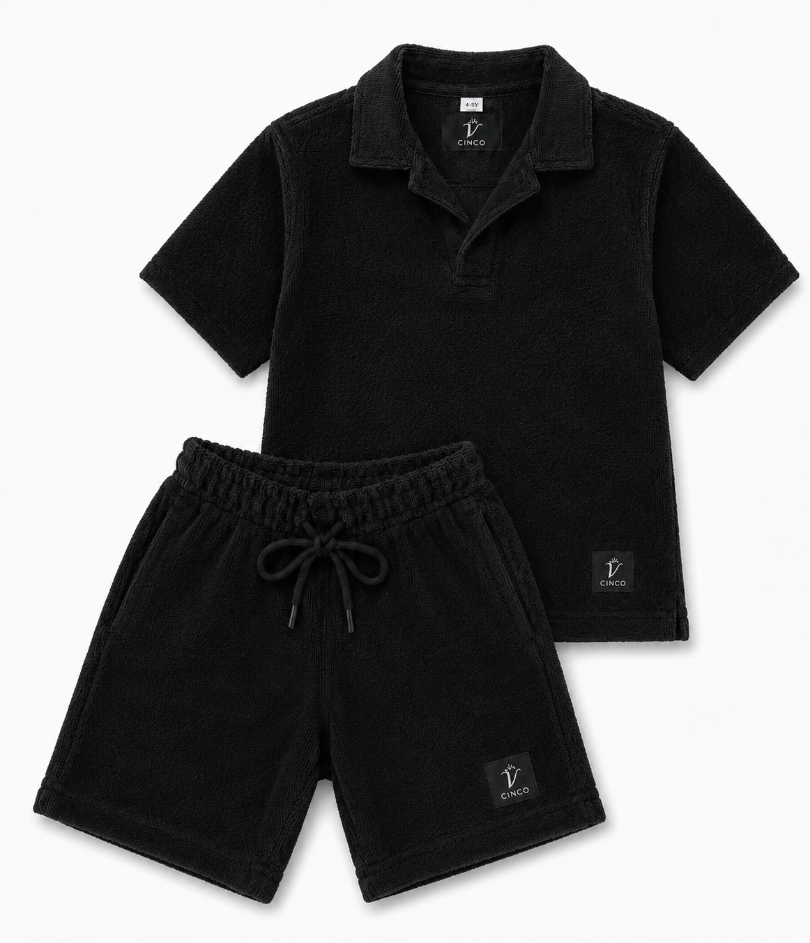 CINCO Terry Polo Set For kids - Black