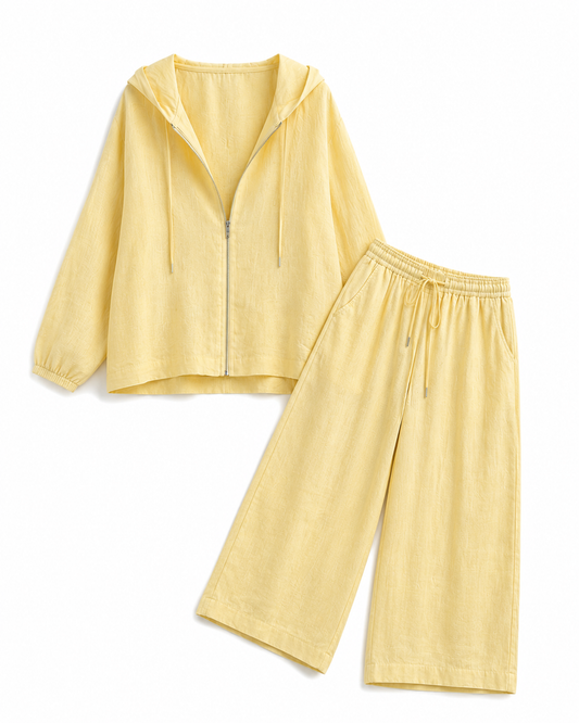 CINCO LEMON LINEN PANTS SET “W”