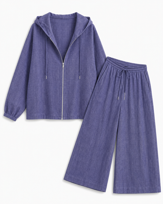 CINCO MIDNIGHT LINEN PANTS SET "women”