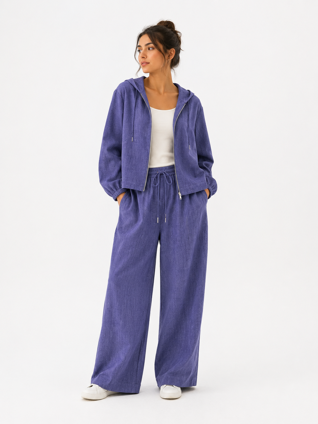 CINCO MIDNIGHT LINEN PANTS SET "women”