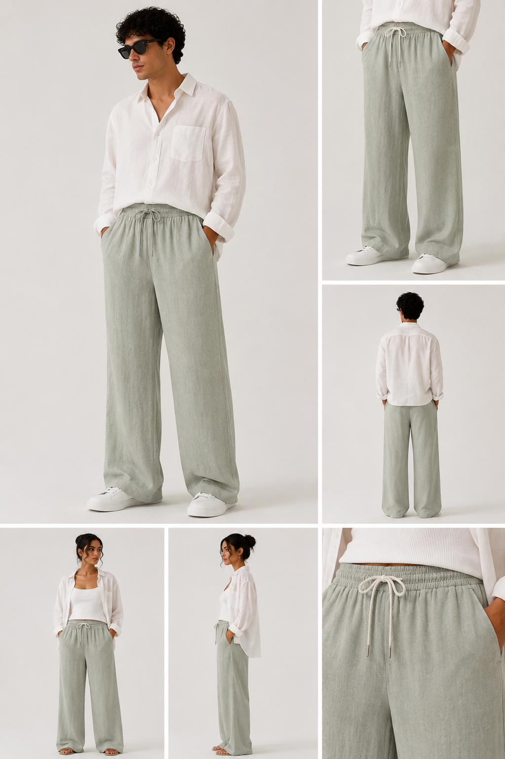 CINCO SAGE LINEN PANTS •unisex•