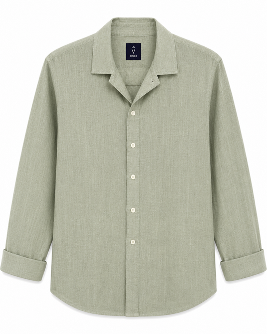 CINCO SAGE LINEN SHIRT LS