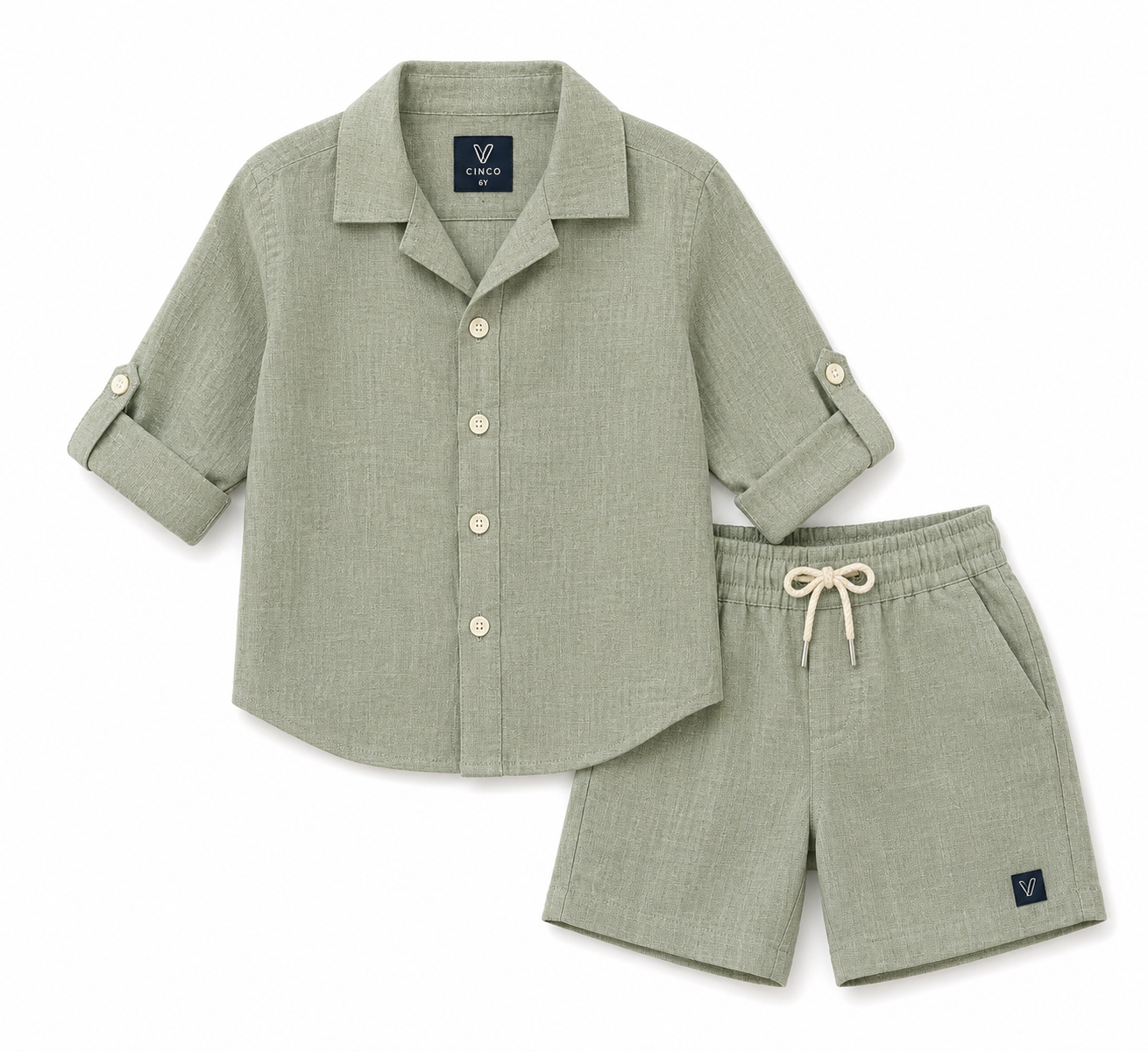 CINCO SAGE LINEN SET – KIDS