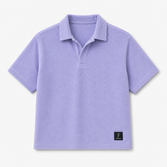 CINCO LAVENDER POLO TERRY SHERT