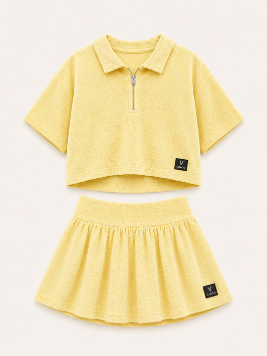 CINCO RIVIERA SKIRT SET - baby yellow