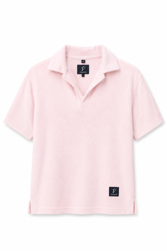 Cinco polo terry Blush Pink