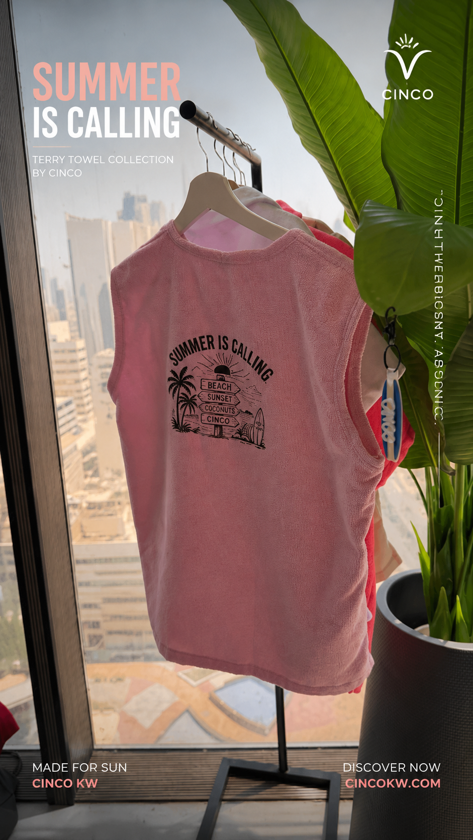 CINCO Blush Terry Tank
