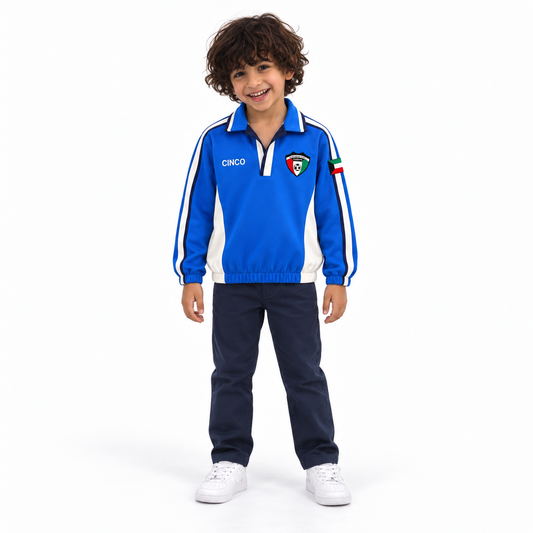 CINCO KIDS KUWAIT RETRO POLO – ROYAL BLUE