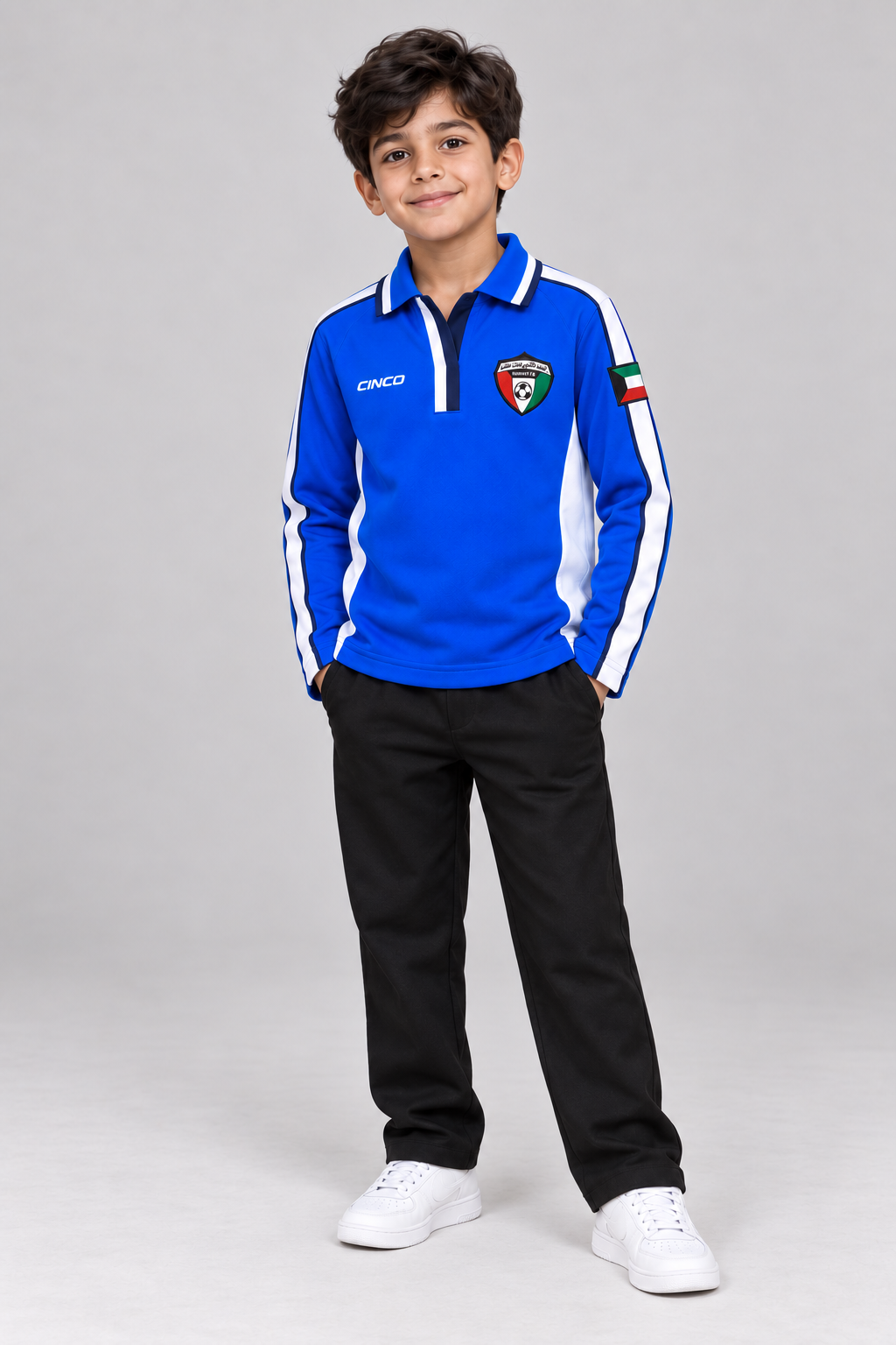 CINCO Kuwait Classic Kids Long Sleeve Polo