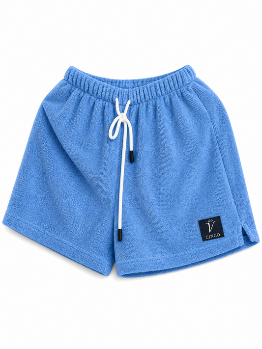 CINCO Signature Terry Shorts – سماوي