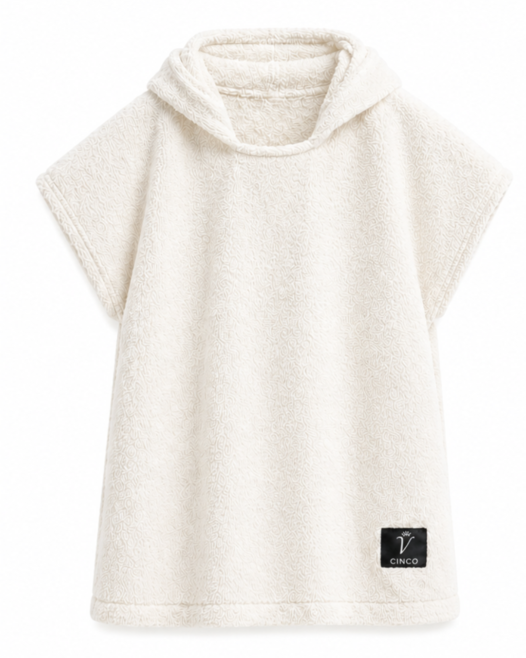 CINCO Kids Terry Hooded Poncho - اوف وايت